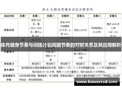 体育健身节奏与训练计划周期节奏的对照关系及其应用解析